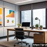 제약 기반 창의성을 증진하는 환경 조성법 - A modern creative workspace designed for focused brainstorming under constraints, featuring a small,...