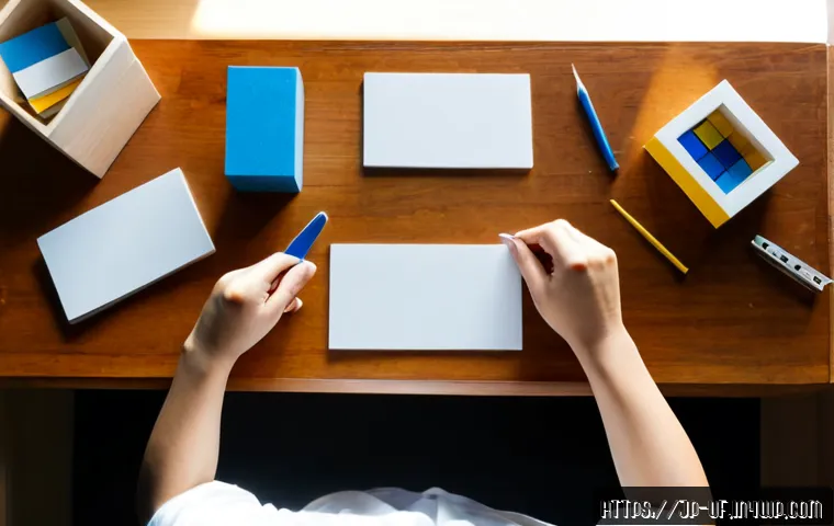 제약 기반 창의성의 심리적 요소 - Photorealistic overhead view of a Japanese creative professional at a clean wooden desk, thoughtfull...